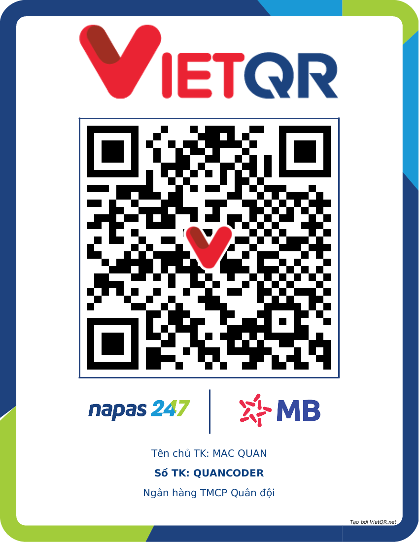 QR Code chuyển khoản ủng hộ URLShorter